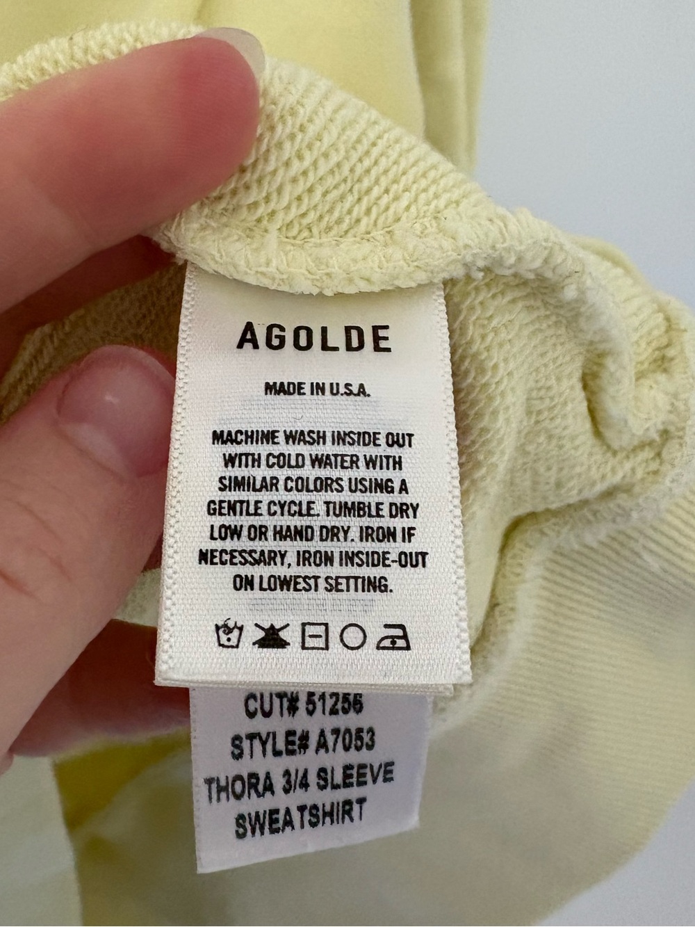 AGOLDE Thora 3/4 Sleeve Sweatshirt - Picture 4 of 5